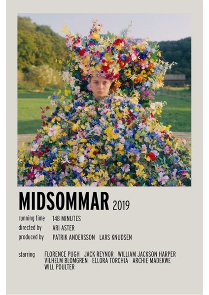 Midsommar Minimalist Polaroid Film Posteri Tablo Ahşap Poster Dekoratif