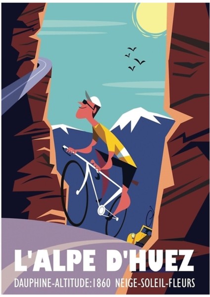 L'alpe D'huez Poster Tablo Ahşap Poster Dekoratif