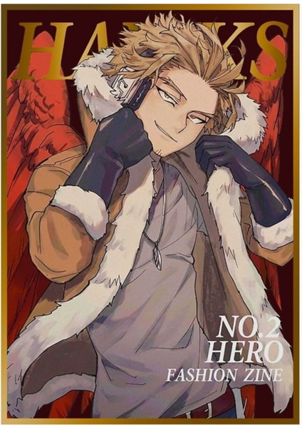 Hawks Keigo Takami Mha Tablo Ahşap Poster Dekoratif