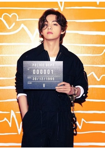 Bts V Taehyung Tablo Ahşap Poster Dekoratif KOD3798