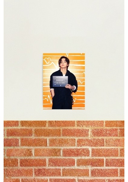Bts V Taehyung Tablo Ahşap Poster Dekoratif KOD3798