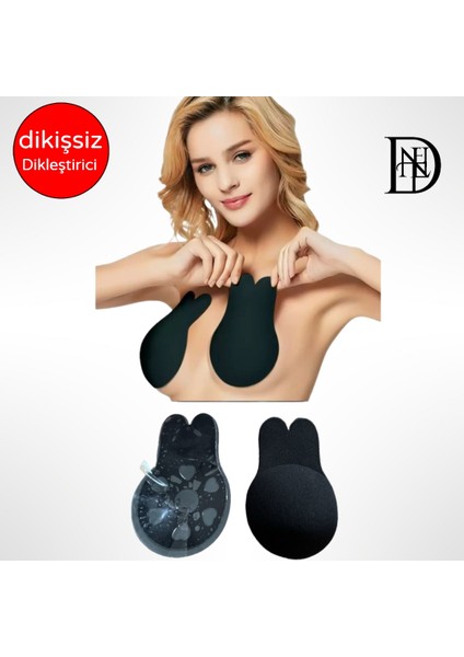 Dantel Kadın Mikrofiber Silikonlu Göğüs Ucu Kapatıcı Dikleştirici Göğüs Asansörü