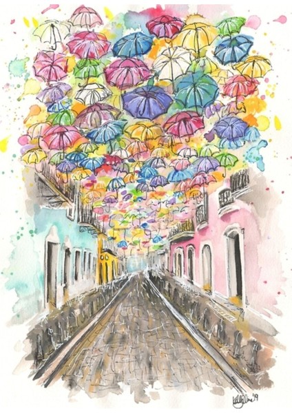 Fortaleza Caddesi Tablo Ahşap Poster Dekoratif