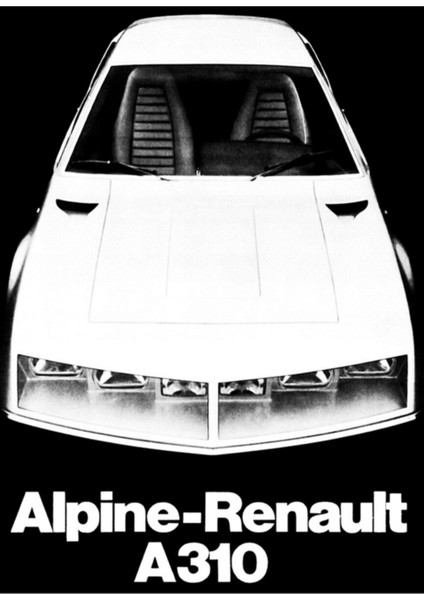 Renault Alpıne A310 Tablo Ahşap Poster Dekoratif