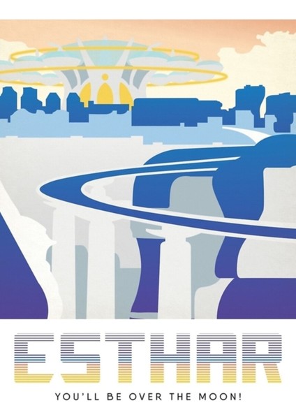 Esthar'a Hoş Geldiniz! Tablo Ahşap Poster Dekoratif