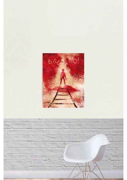 Bakkano T Gömlek Tablo Ahşap Poster Dekoratif