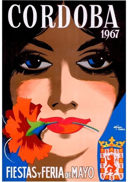 1967 Cordoba Ispanya Mayıs Festivalleri Poster Tablo Ahşap Poster Dekoratif