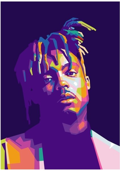 Juice World Wpap Popart Tablo Ahşap Poster Dekoratif
