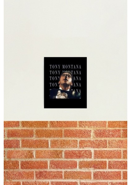 Al Pacino , Tony Montana Karakteri Tablo Ahşap Poster Dekoratif