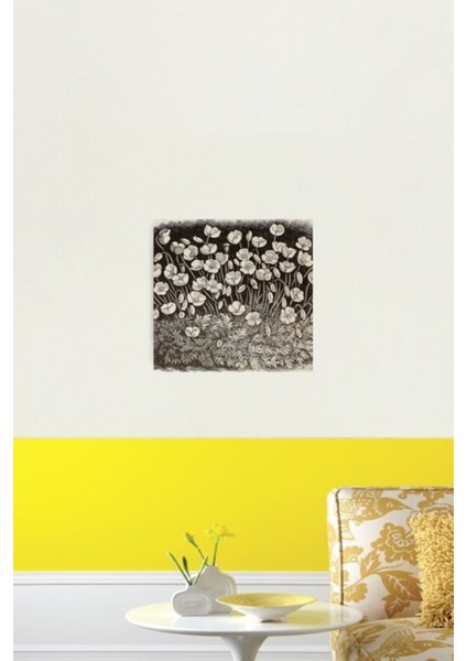 Beyaz Haşhaş Tablo Ahşap Poster Dekoratif fiyatları