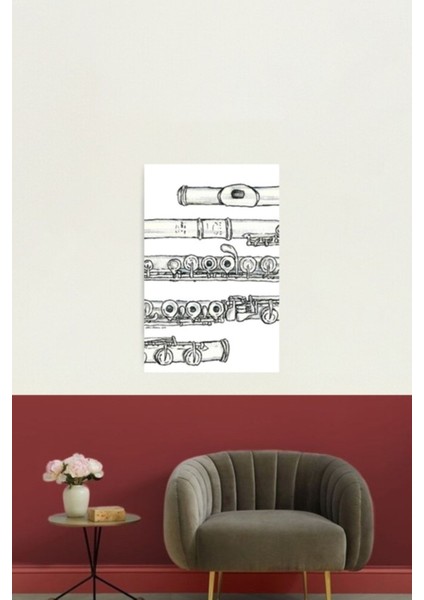 Flüt Tablo Ahşap Poster Dekoratif fiyatları