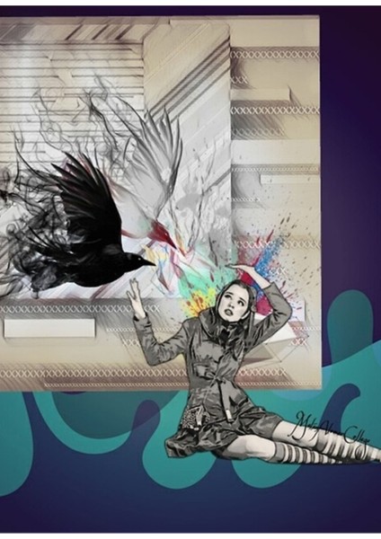 Birds Tablo Ahşap Poster Dekoratif