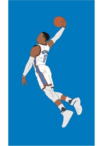 Russell Westbrook Tablo Ahşap Poster Dekoratif