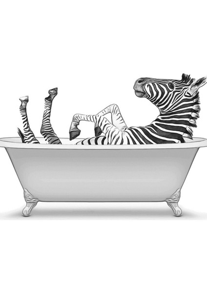 Banyo Çocukları Sanatı, Banyo Dekoru, Banyo Duvar Dekoru, Hayvan Sanatı, Sanat Ahşap Poster