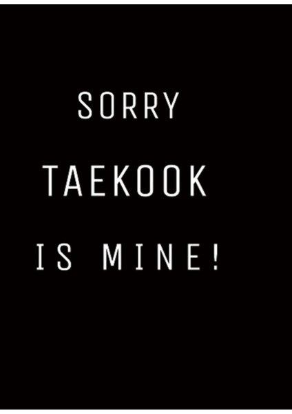 Üzgünüm Taekook Benim Tablo Ahşap Poster Dekoratif KOD2403