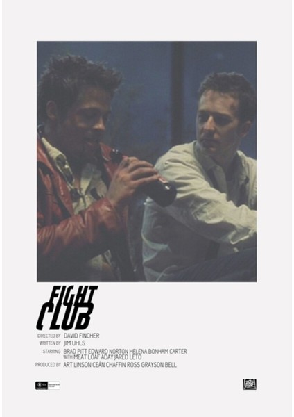 Dövüş Kulübü Film Posteri Tablo Ahşap Poster Dekoratif