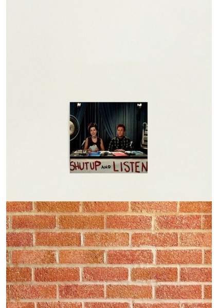 Kapa Çeneni ve Dinle Tablo Ahşap Poster Dekoratif