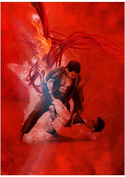 Jiu Jitsu Geçmek Tablo Ahşap Poster Dekoratif