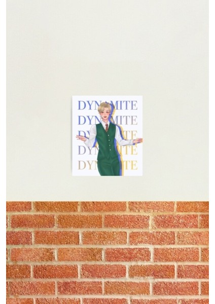 V Taehyung Bts Dinamit Tablo Ahşap Poster Dekoratif KOD2206