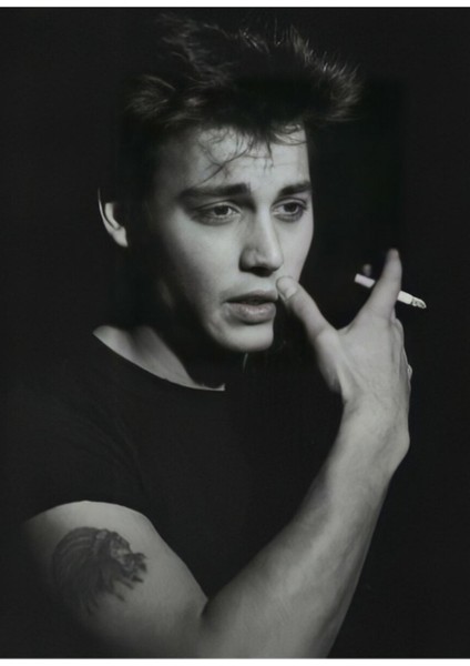 Johnny Depp Portre Tablo Ahşap Poster Dekoratif