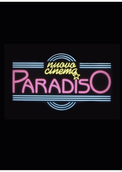 Cinema Paradiso Neon Sign Tablo Ahşap Poster Dekoratif