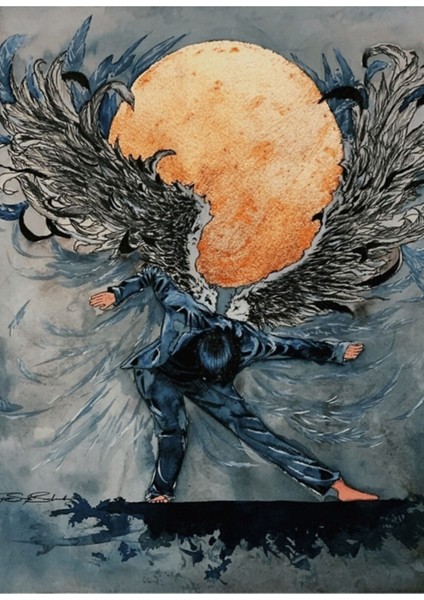 Altın Çiçek Tablo Ahşap Poster Dekoratif KOD4530