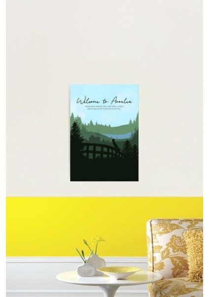 Avonlea Anne Of Green Gables'a Hoş Geldiniz Poster Tablo Ahşap Poster Dekoratif
