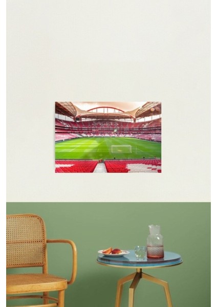 Benfica Stadı Tablo Ahşap Poster Dekoratif