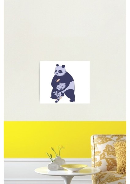 Tablo Ahşap Poster Dekoratif Penguen ve Panda Bebek Kar Leoparını Kucaklıyor fiyatları