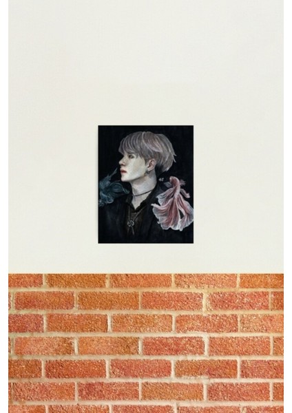 Yoongi x Balıklar Tablo Ahşap Poster Dekoratif KOD3080