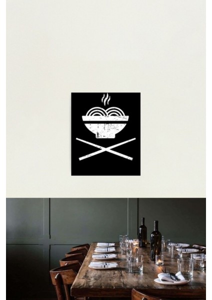 Ramen ve Yemek Çubukları | Anime Manga Tablo Ahşap Poster Dekoratif fiyatları