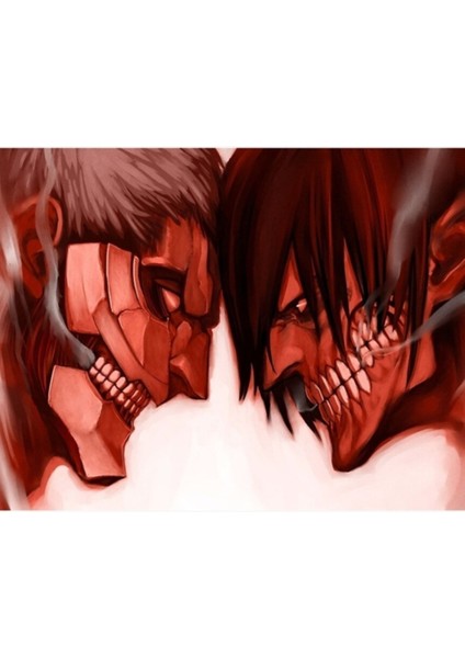 Eren Vs Zırhlı Titan Tablo Ahşap Poster Dekoratif