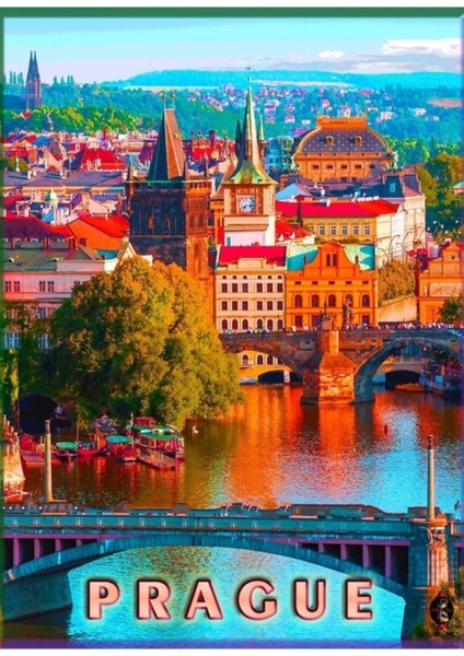 Prag Çek Cumhuriyeti Avrupa Avrupa Praha Ev Tahsil Duvar Dekor Seyahat Poster Baskı Fotoğraf Baskı