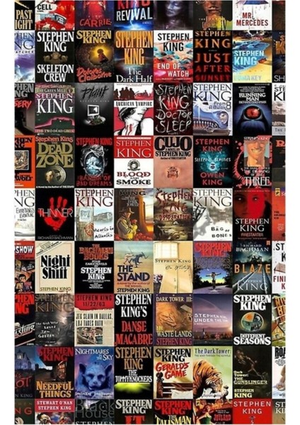 Stephen King Romanları Tablo Ahşap Poster Dekoratif