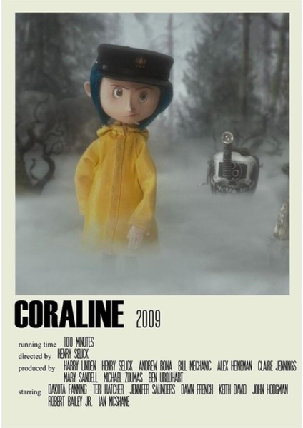 Coraline Alternatif (3) Tablo Ahşap Poster Dekoratif