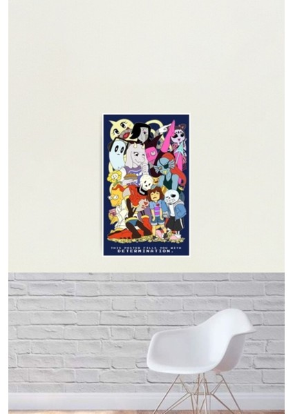 Undertale Tablo Ahşap Poster Dekoratif