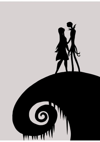 Jack ve Sally Tablo Ahşap Poster Dekoratif