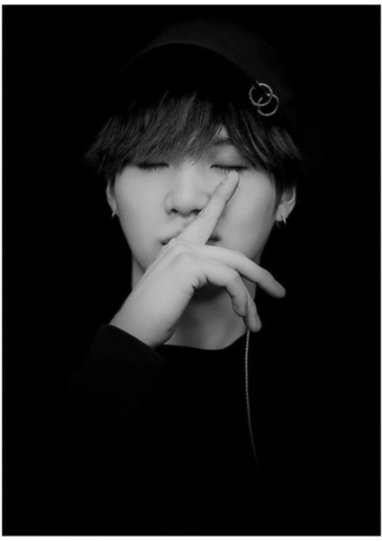 Bts Suga Tablo Ahşap Poster Dekoratif KOD5182