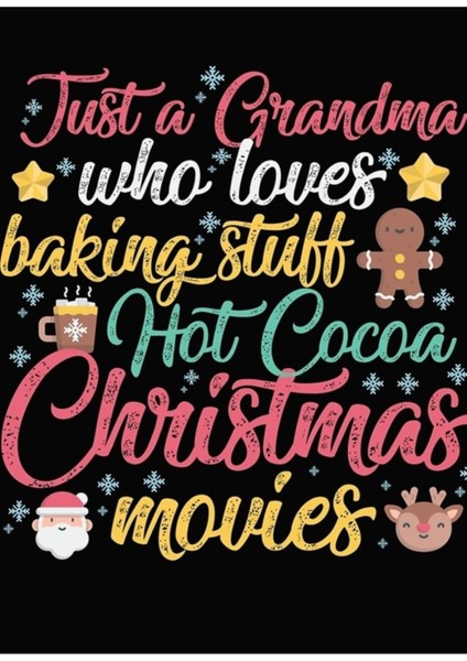 Büyükanne Sıcak Kakaolu Noel Filmleri Komik Noel Hediyesi Tablo Ahşap Poster Dekoratif
