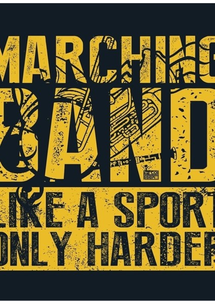 Sadece Bir Spor Gibi Komik Bando Daha Zor Müzik Tablo Ahşap Poster Dekoratif