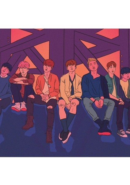Bts Tablo Ahşap Poster Dekoratif KOD5884