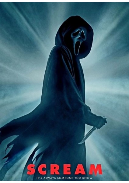 Çığlık Korku Filmi Afişi Ghostface Tablo Ahşap Poster Dekoratif