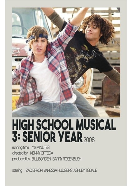 High School Musical 3 2008- Tablo Ahşap Poster Dekoratif