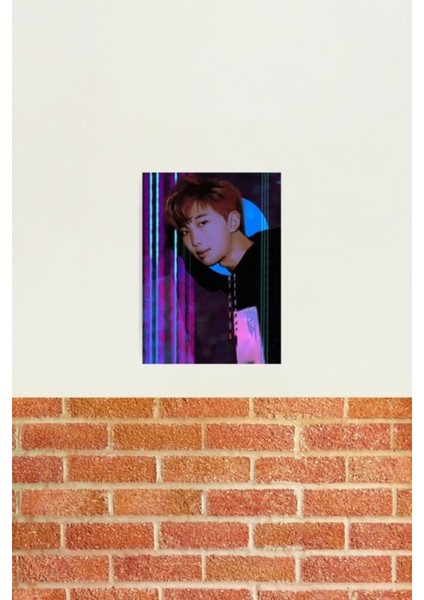 Neon Joon // Bts Rm Tablo Ahşap Poster Dekoratif KOD2788