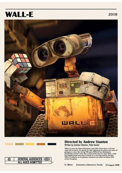 Wall-E Animasyon Tablo Ahşap Poster Dekoratif