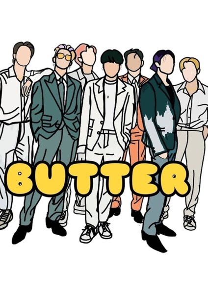 Bts Butter Tablo Ahşap Poster Dekoratif KOD4310