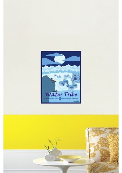 Su Kabilesi Seyahat Posteri Tablo Ahşap Poster Dekoratif