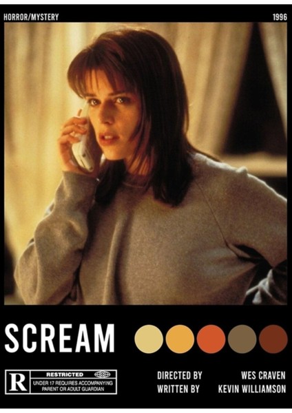 Scream Sidney Prescott Estetik Poster Tablo Ahşap Poster Dekoratif