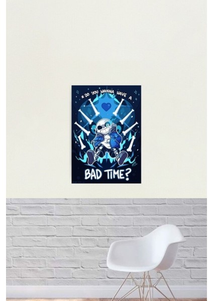 Undertale Tablo Ahşap Poster Dekoratif