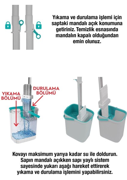 Aqua Star Temizlik Seti + Yedek Tablet Mop Paspas